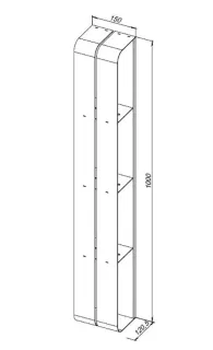 Полка Aquanet Магнум 302238 100 см белый матовый